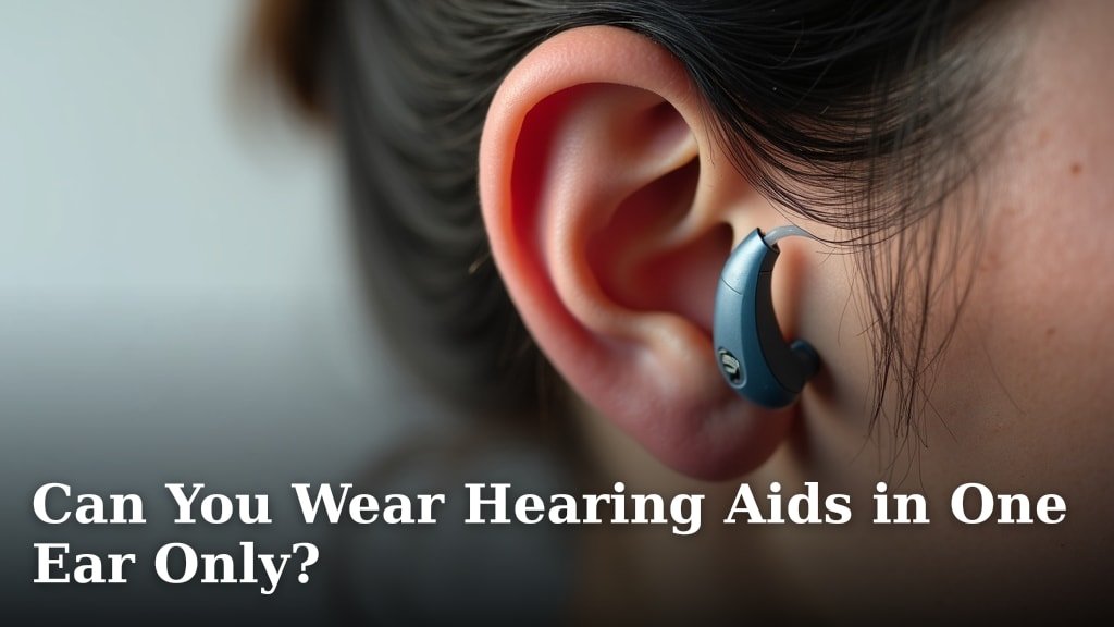 Can You Wear Hearing Aids in One Ear Only?